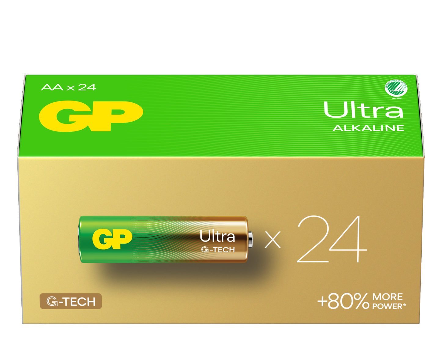 GP Ultra Alkalisk batteri AA - 24pk - 15AU/LR6 - 1,5V