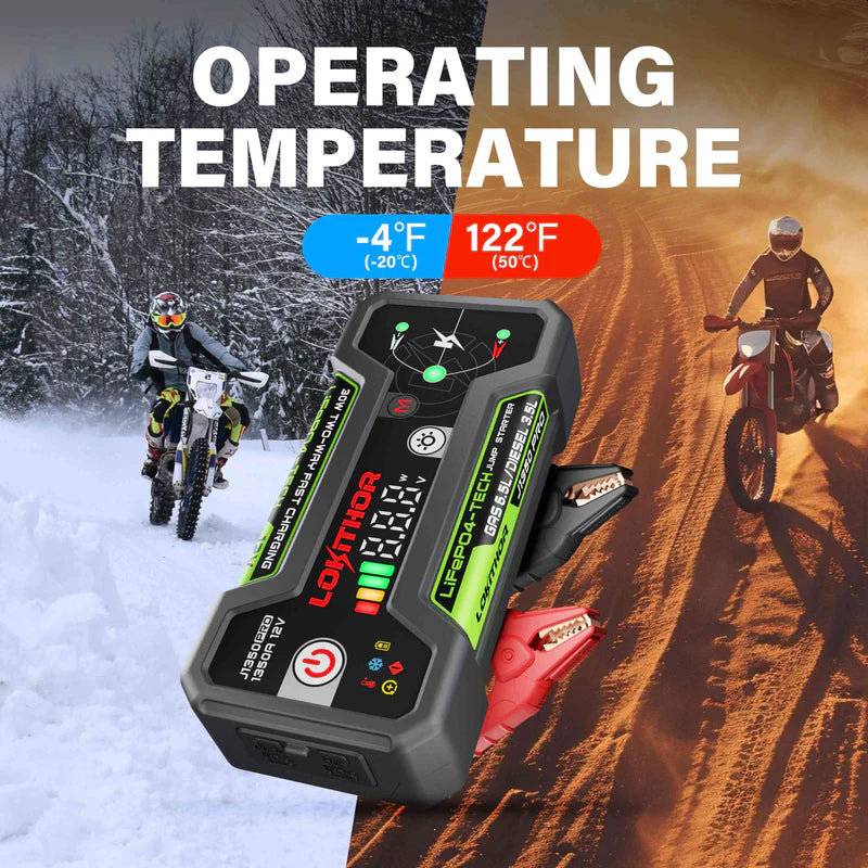 Lokithor Lithium Jump Starter J1350 Pro - 12v 1350A 25,6Wh Startbooster/Powerbank