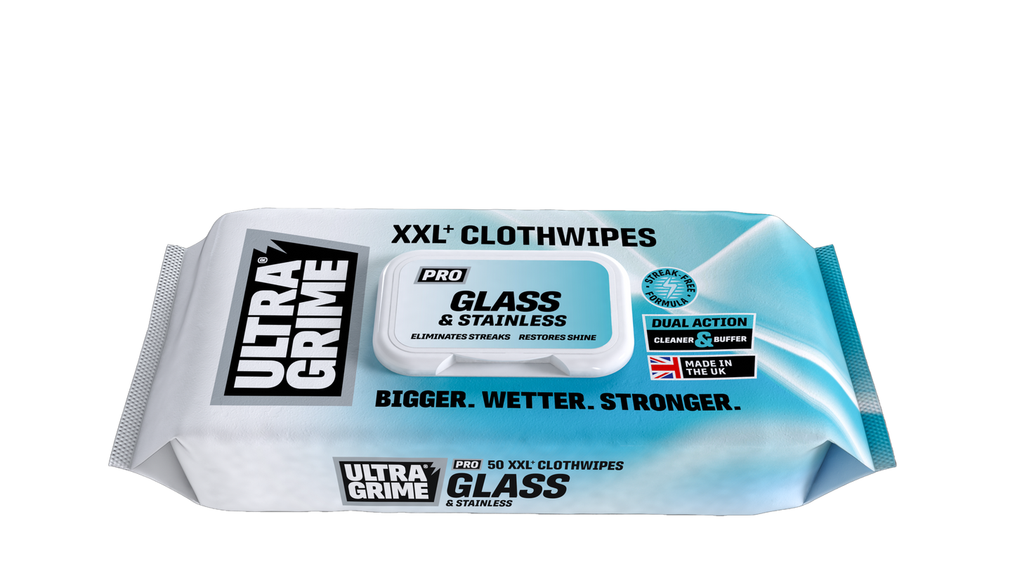 UltraGrime PRO Glass&Stainless - 50stk - Rengjøringskluter wipes