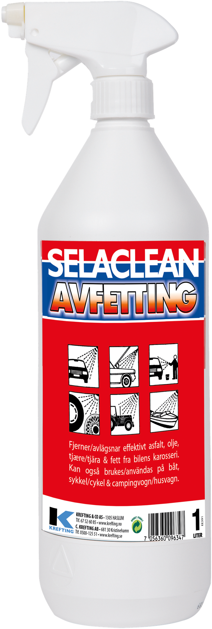 Selaclean Avfetting - Spray - 1 liter