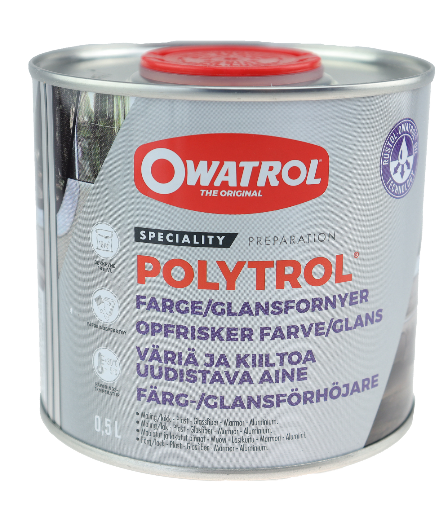 Owatrol Polytrol - Boks - Fargefornyer - 0,5 Liter