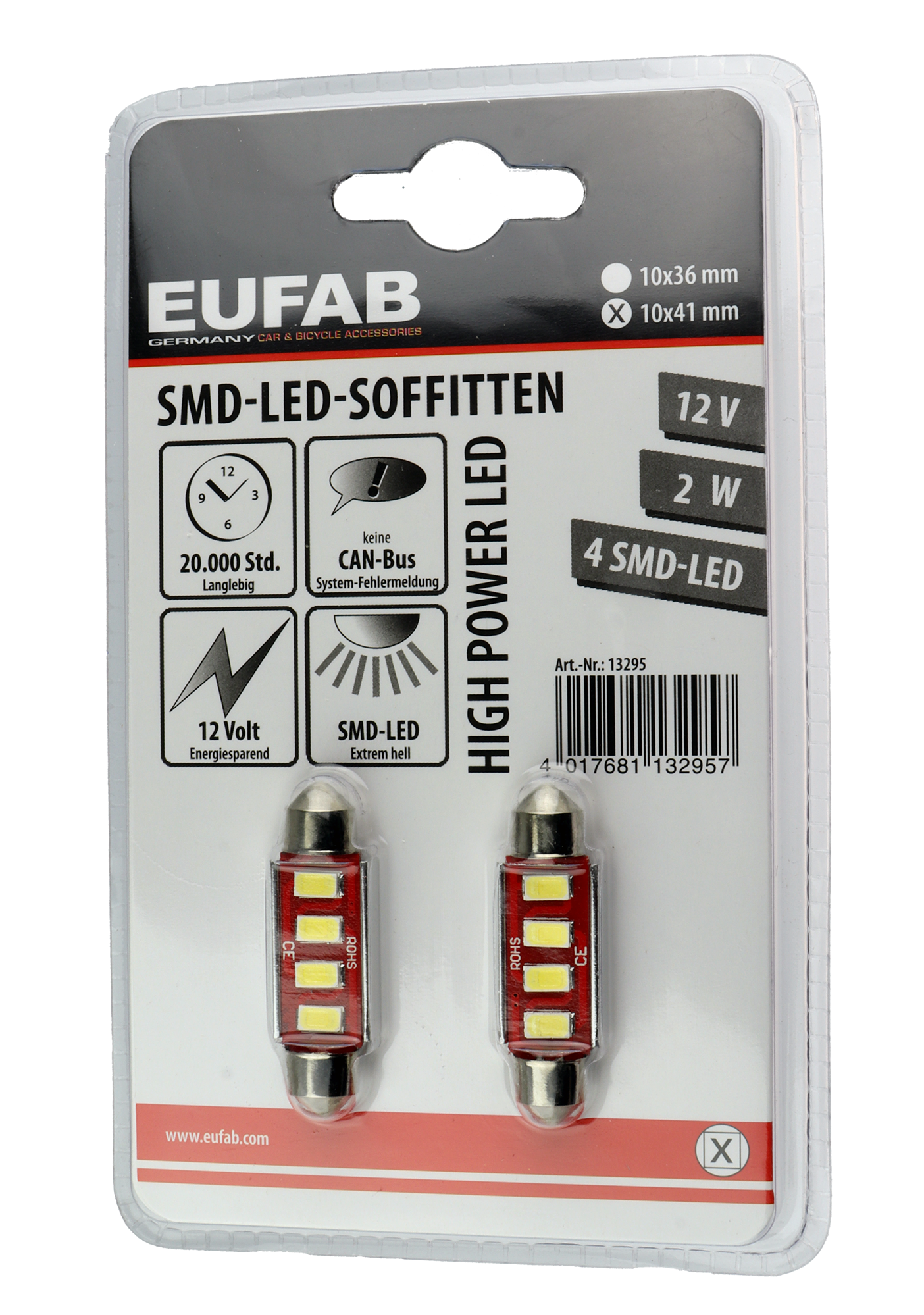 Eufab Lyspære LED Sofitten - 12v - SV8,5 - 10x41 mm