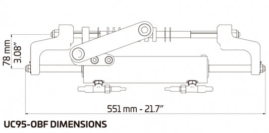 Ultraflex Hydraulisk styring komplett opptil 175 HK