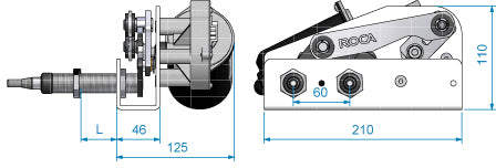 Roca W38 dobbelakslet vindusviskermotor