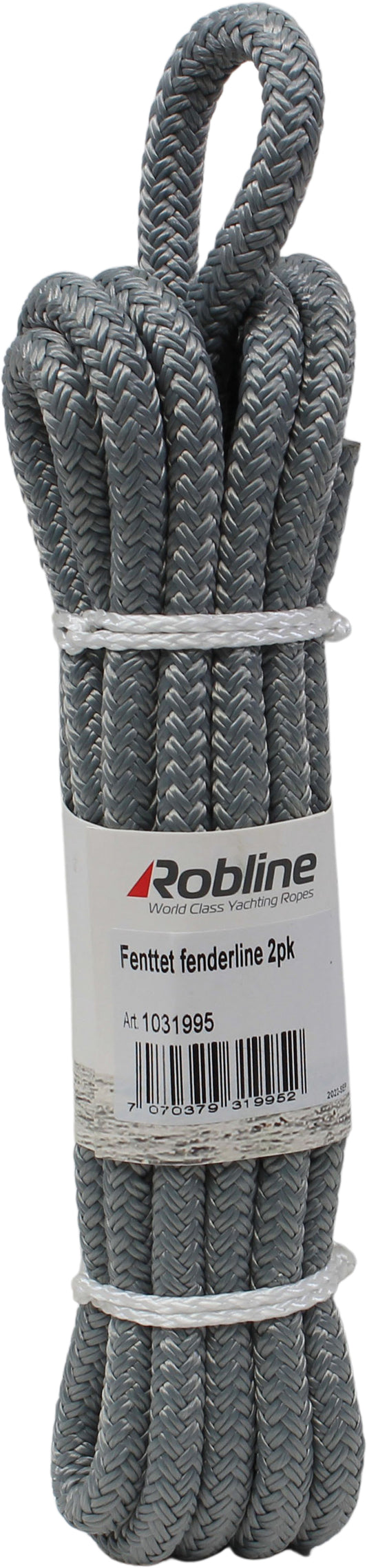 Robline Flettet fenderline 2-pk grå