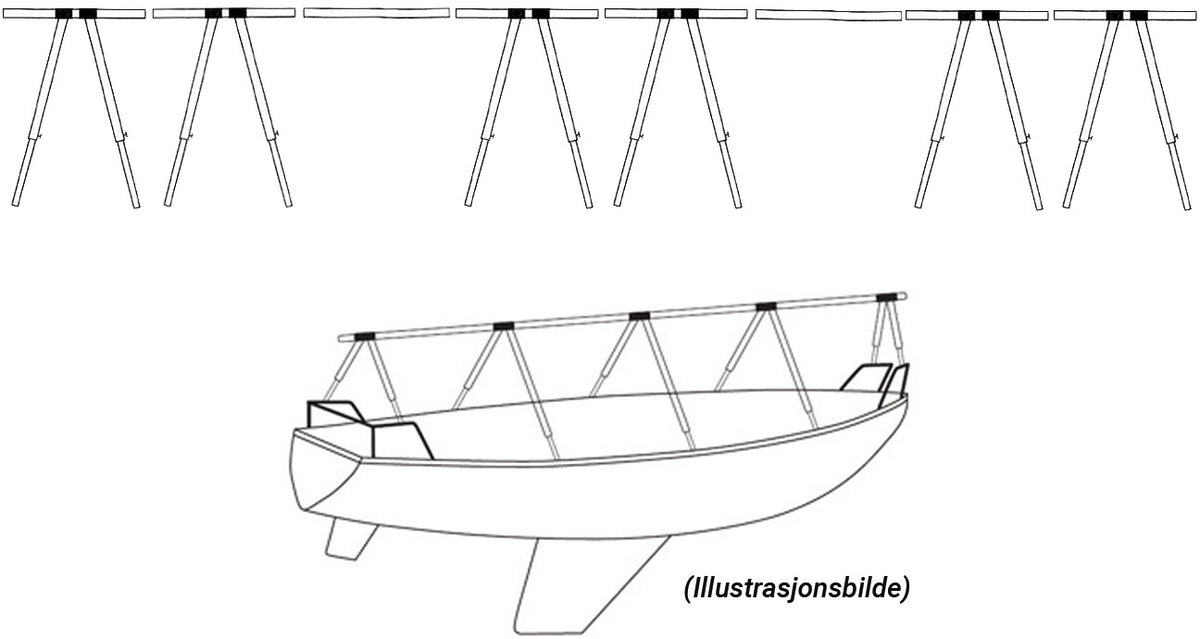 1852 Dekkstativ i aluminium m/bag