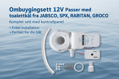 OSCULATI Ombyggingsett 12V Passer med toalstkål fra JABSCO, SPX, RARITAN, GROCO.