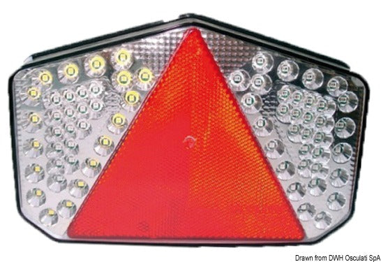 LED-baklys med trekantreflektor og 7 funksjoner