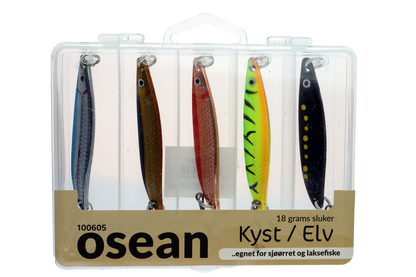 Osean sluksett Kyst / Elv - 5pk m/boks - 18gr