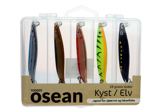 Osean sluksett Kyst / Elv - 5pk m/boks - 18gr