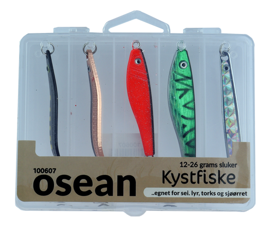 Osean sluksett Kyst - 5pk m/slukboks - 12gr - 26gr