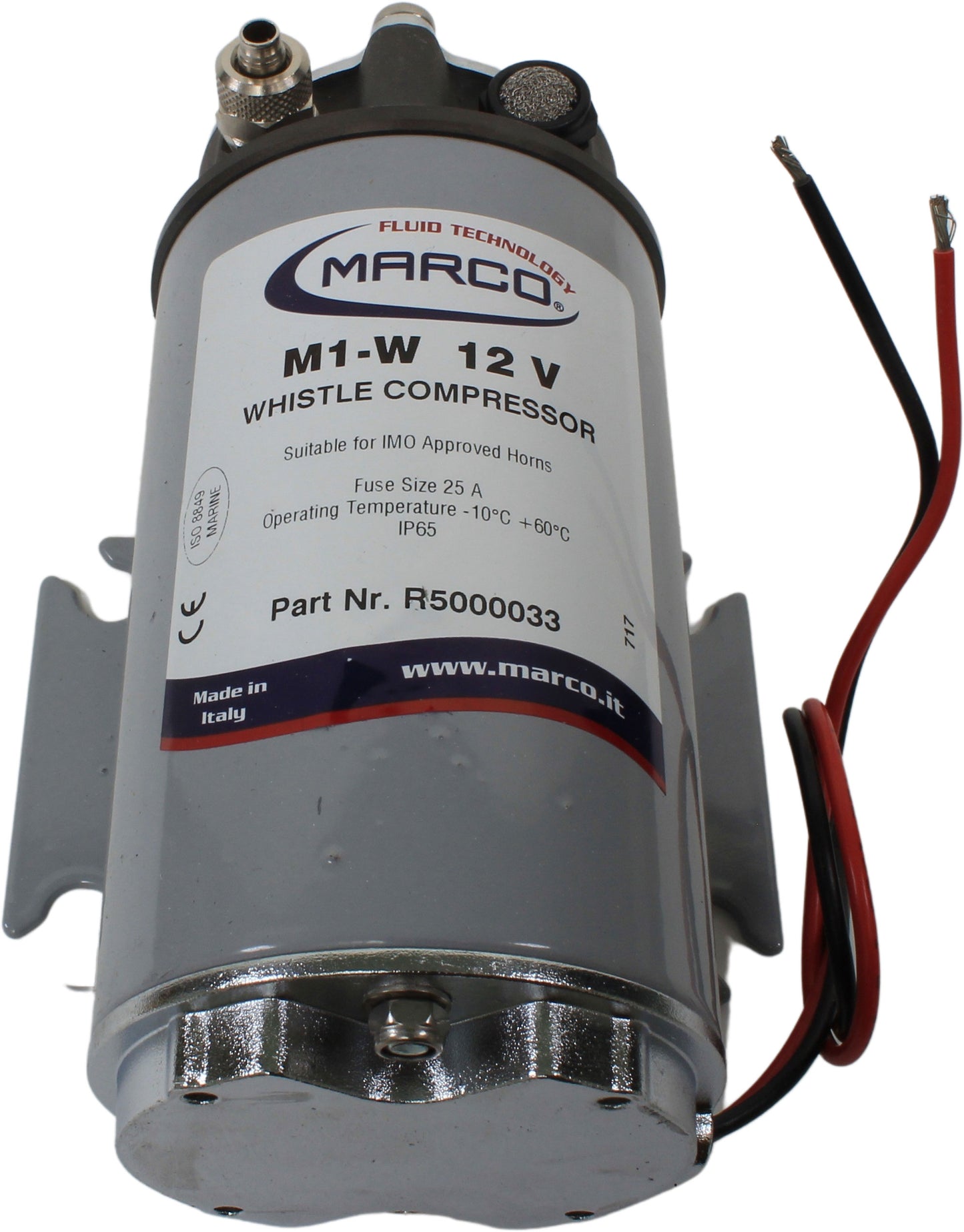 Reservekompressor 12V for Signalhorn godkjent for båt 12-20 m