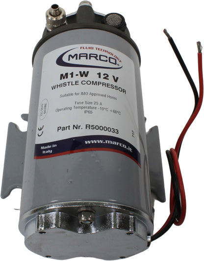 Reservekompressor 12V for Signalhorn godkjent for båt 12-20 m