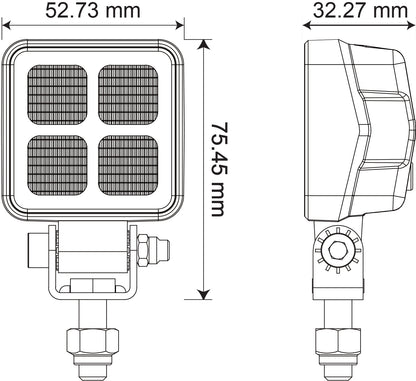 1852 Arbeidslys Flom LED minikube 12W