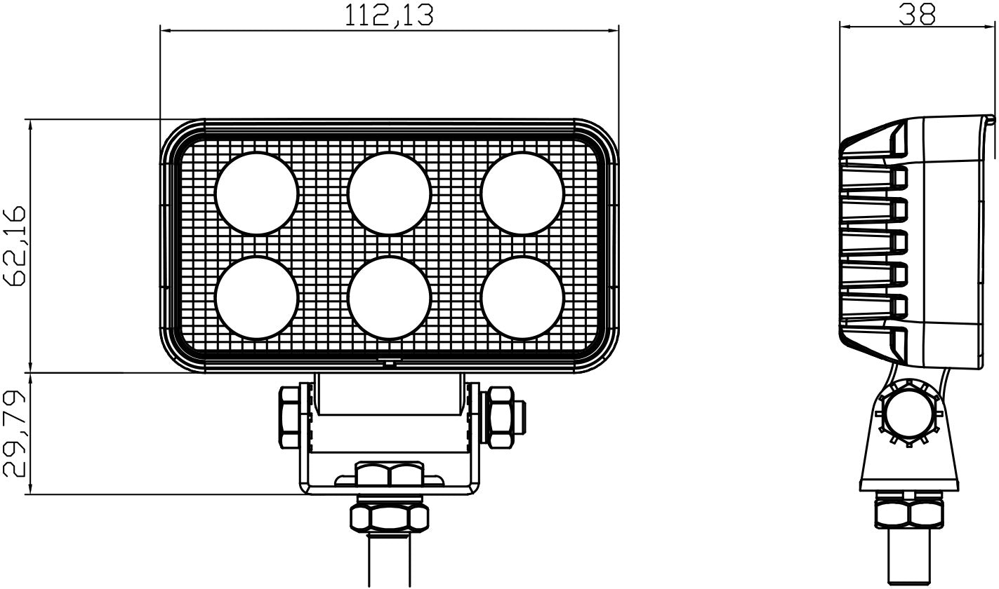 1852 Arbeidslys Spot LED 9W 12V – bilde 4