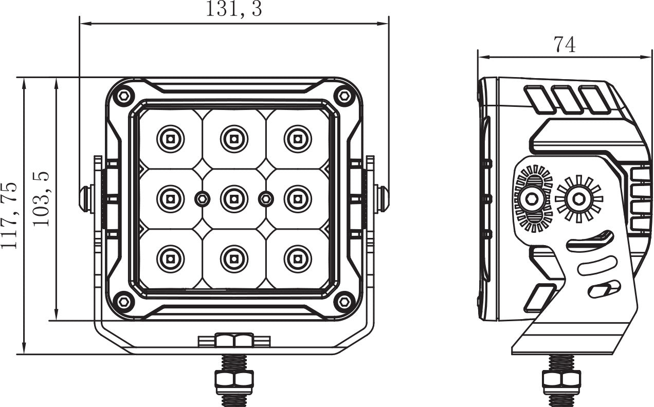 1852 Arbeidslys Flom LED 45W – bilde 3