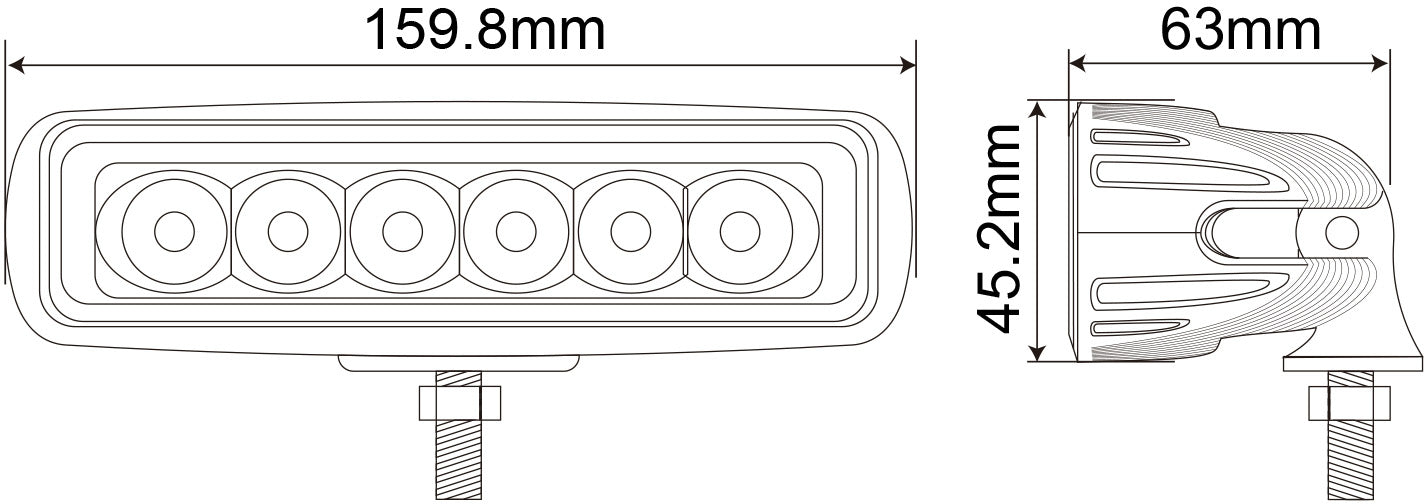 1852 Arbeidslys Flom LED 9W
