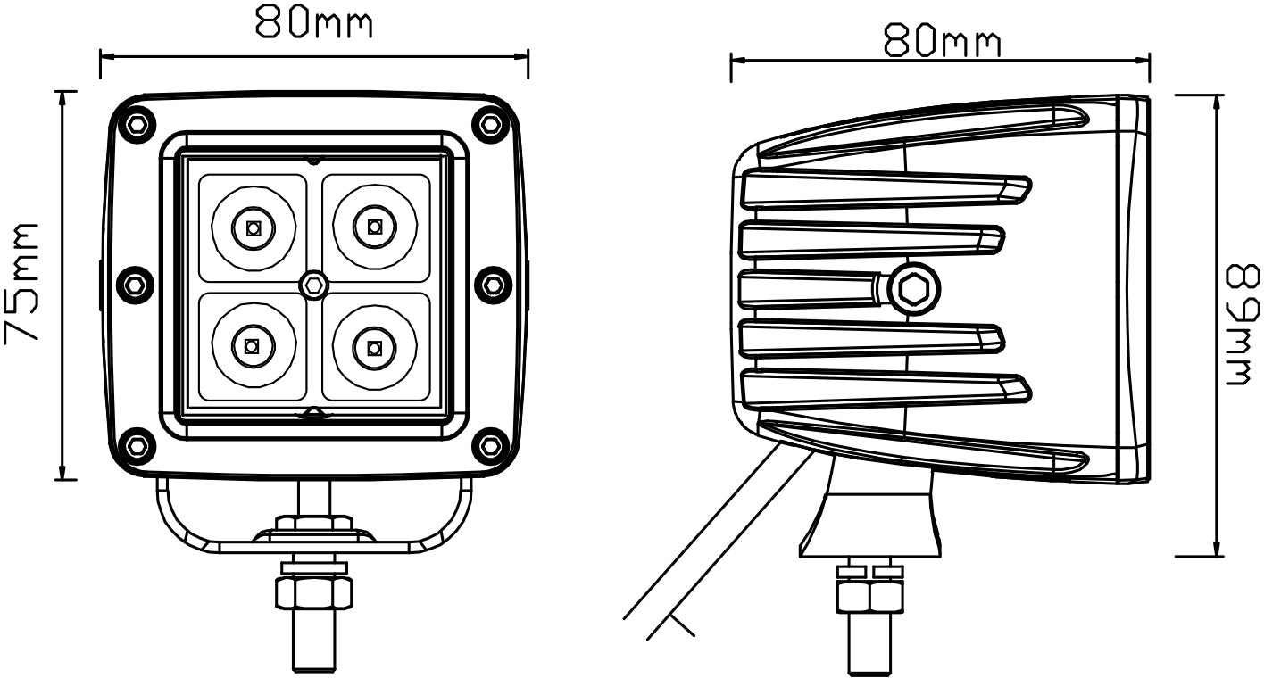 1852 Arbeidslys Flom LED 12W 3W – bilde 2