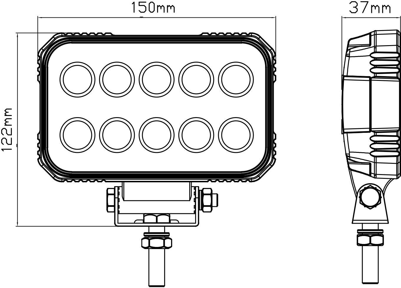 1852 Arbeidslys Flom LED 80W 5717lm – bilde 4