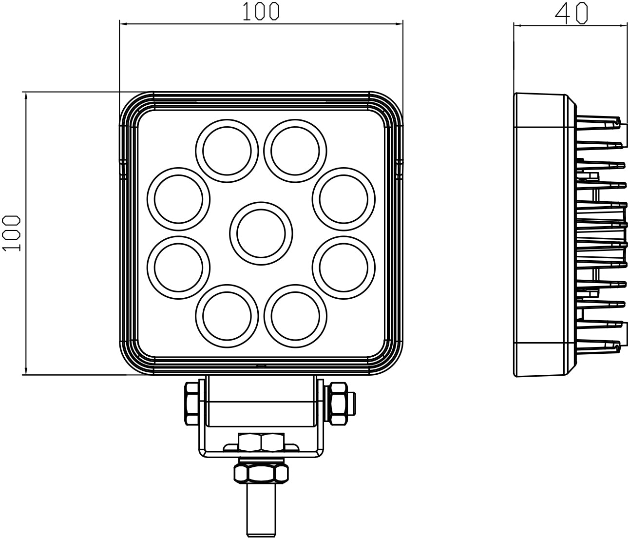 1852 Arbeidslys LED 13,5W 12V – bilde 4