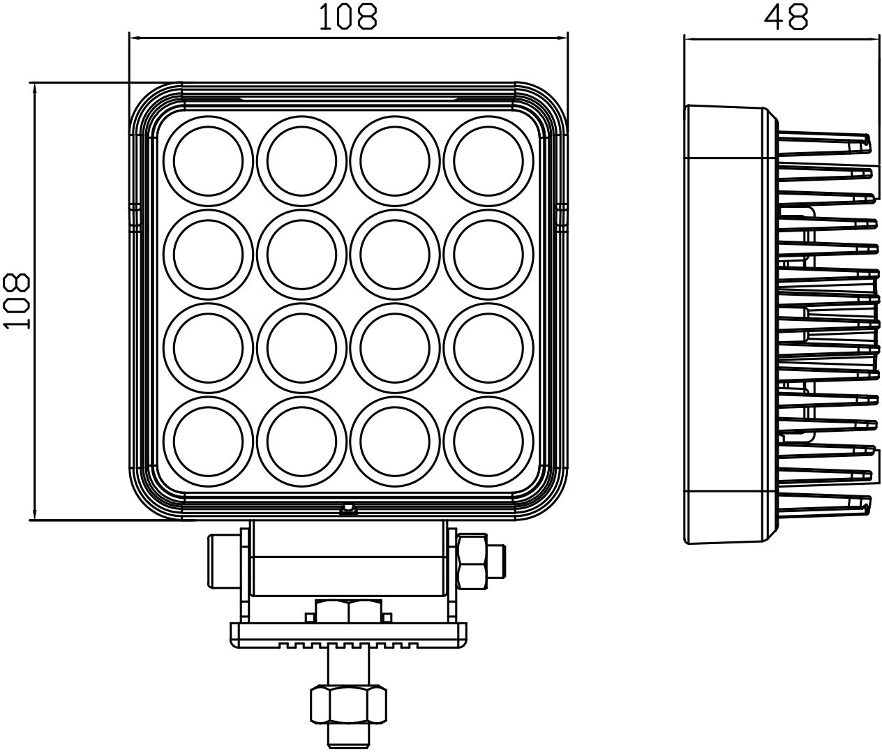 1852 Arbeidslys Flom LED 24W – bilde 4