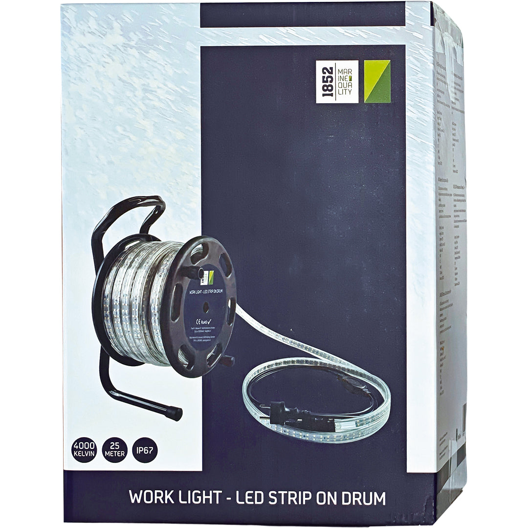 Arbeidslys LED-strip på trommel - 25 m