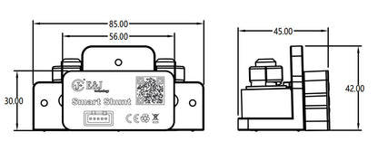 Batterimonitor Smart med Lux LCD display