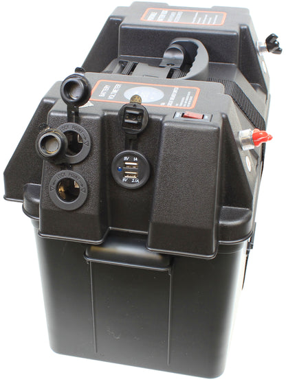 Batterikasse Powerbox med 12V og USB uttak