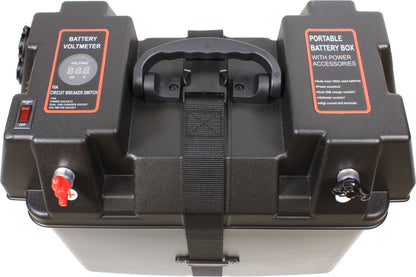 Batterikasse Powerbox med 12V og USB uttak