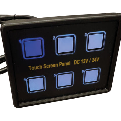 Bryterpanel - 6 touch brytere 12/24V