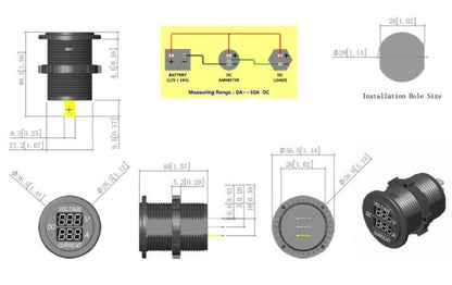 Digital volt- og amperemeter