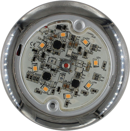 1852 Lampe hvit/blå LED m/bryter, Procyon II, krom 24V – bilde 2