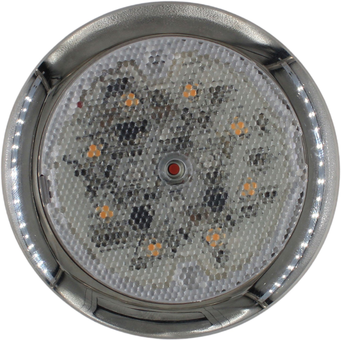 1852 Lampe hvit/blå LED m/bryter, Procyon II, krom 24V