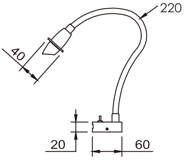 1852 Cygnus LED-lampe m/bryter og USB