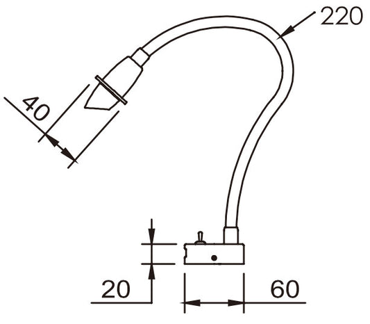 1852 Cygnus LED-lampe m/bryter og USB