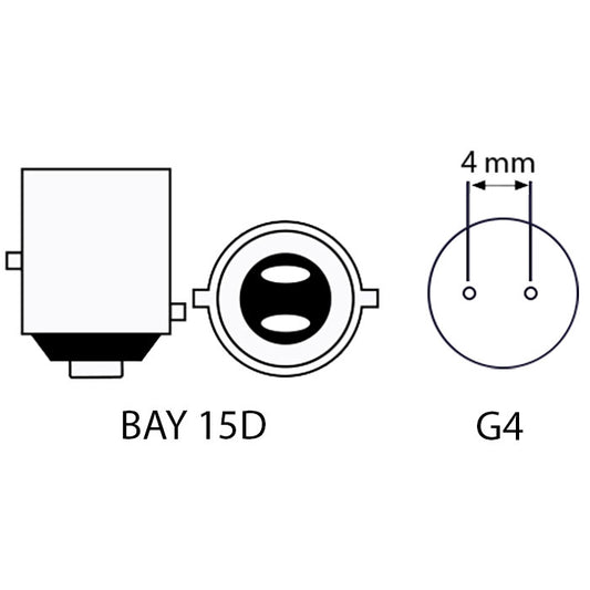 LED Adapter, BAY15D til G4