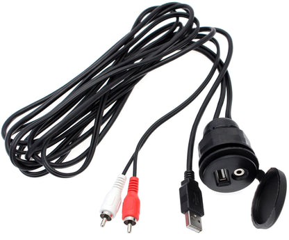 1852 USB/AUX forlengerkabel med uttak – bilde 2