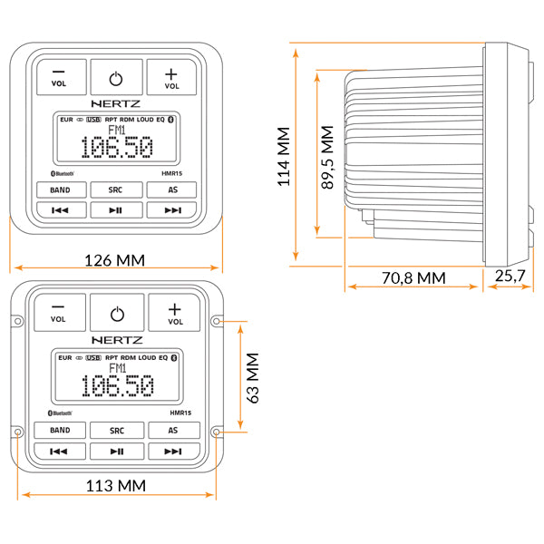 Hertz Stereo HMR 15D DAB+ – bilde 3