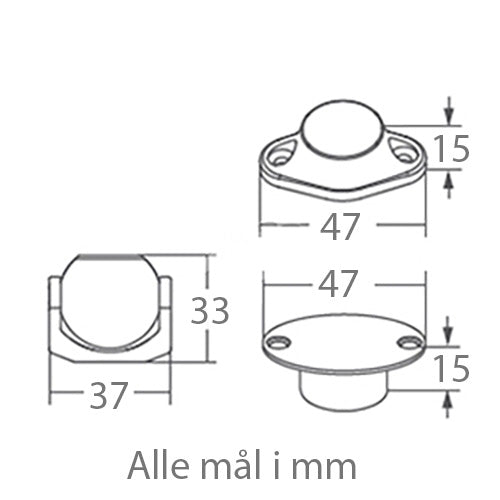 Dørholder m/magnet