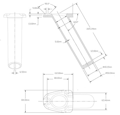 1852 Fiskestangholder aluminium – bilde 2