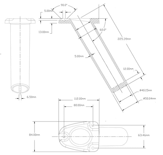 1852 Fiskestangholder aluminium – bilde 2