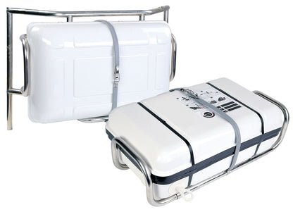 Krybbe for redningsflåte, rekkemontering universal