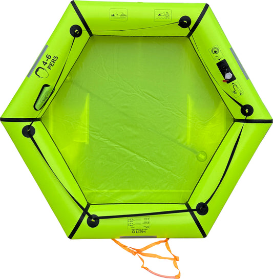 HERO Leisure redningsflåte lettvekt bag 4 / 6 mann 10 kg