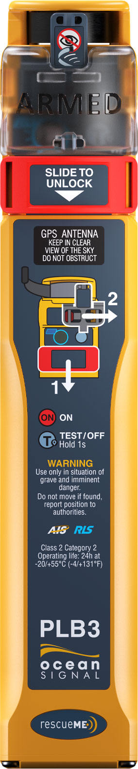 Ocean Signal rescueME PLB3 personlig nødpeilesender