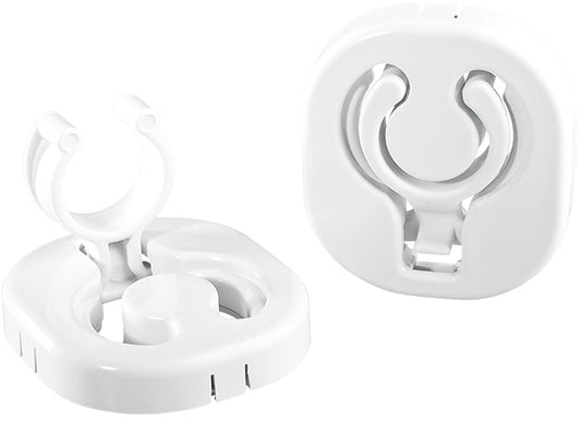 Klips/Hakeklemmer 30 mm sammenleggbar hvit