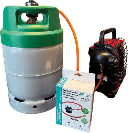 Zobo Gass varmeovn m/skrukobling 2600W