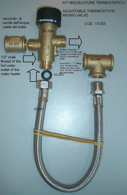 Sigmar Blandeventilsett til varmtvannsberedere