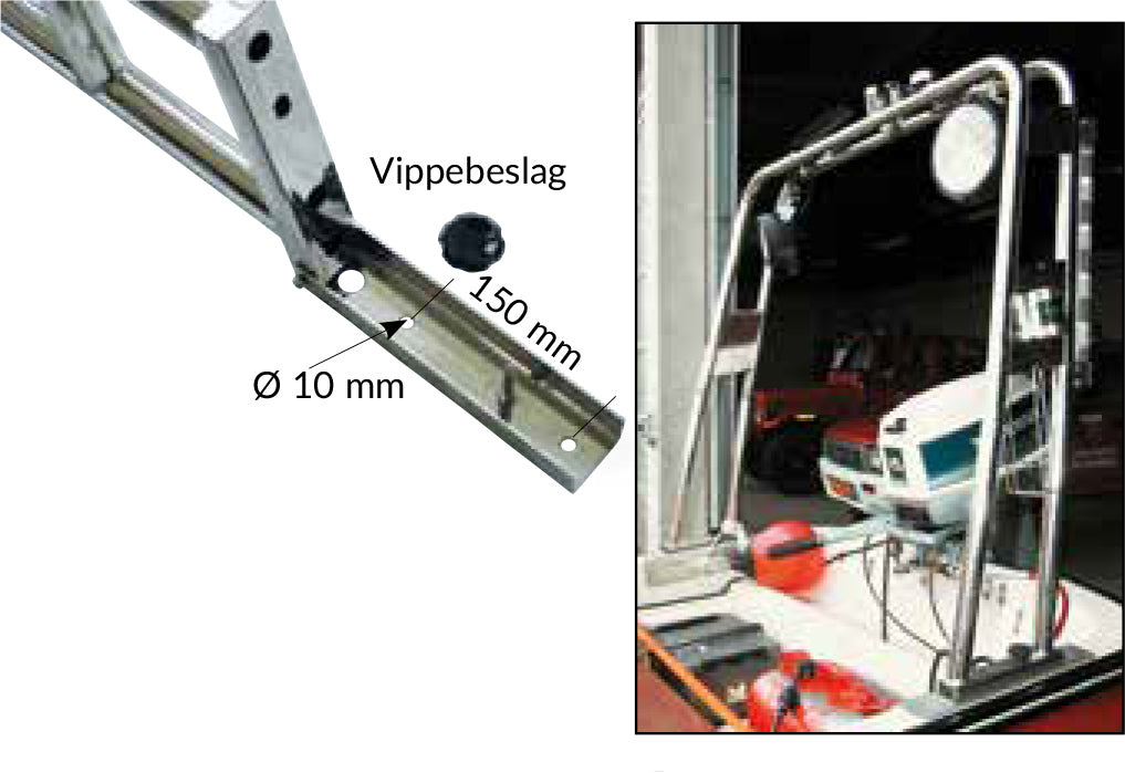 Targabøyle 316 m/vippebeslag – bilde 2