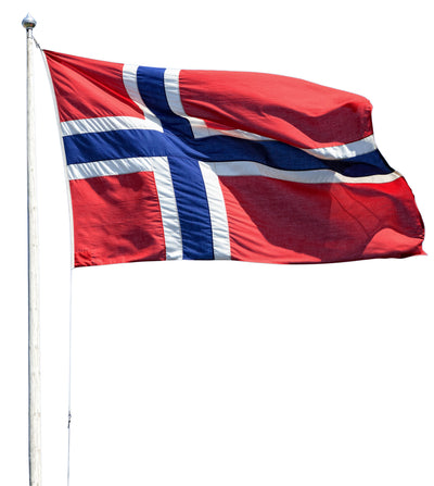 1852 Norsk flagg til flaggstang, 400 cm 14m
