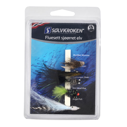 Sølvkroken Sjøørretsett Elv - 4pk - Fluesett
